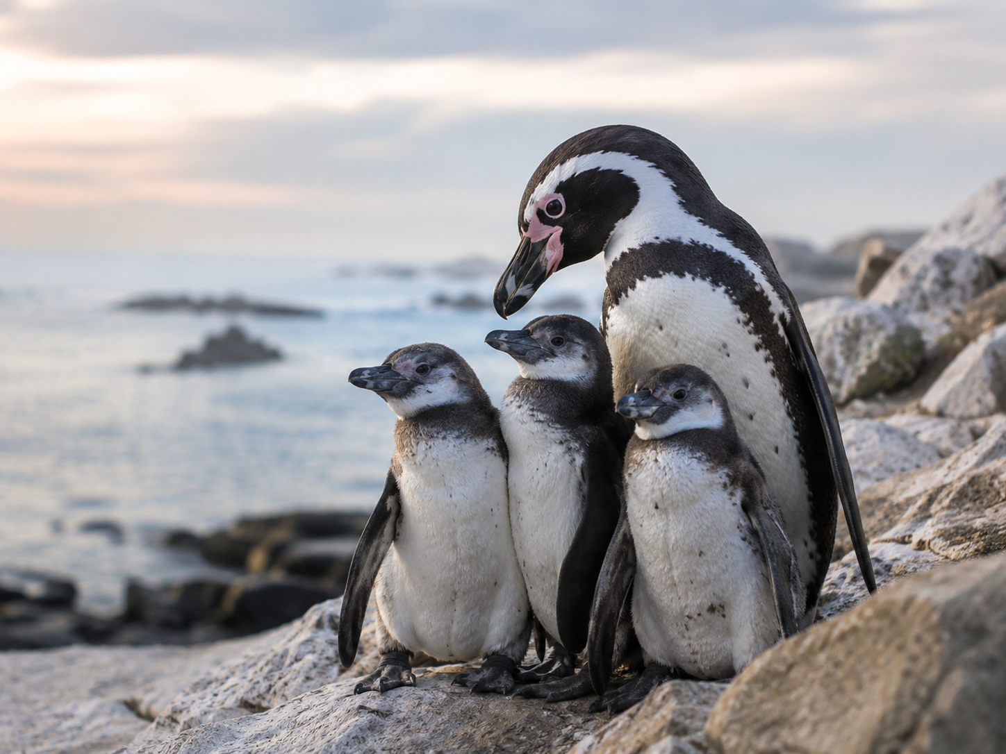 Pingüino de Humboldt en su entorno real